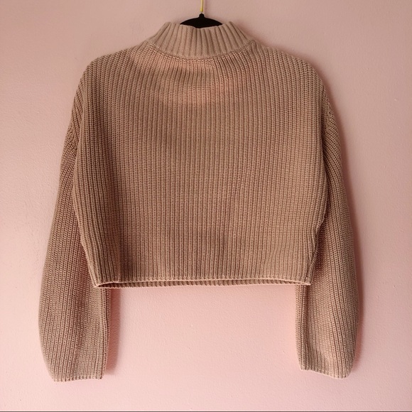 H&M Nude Ribbed Mock Neck Sweater - Picture 3 of 4